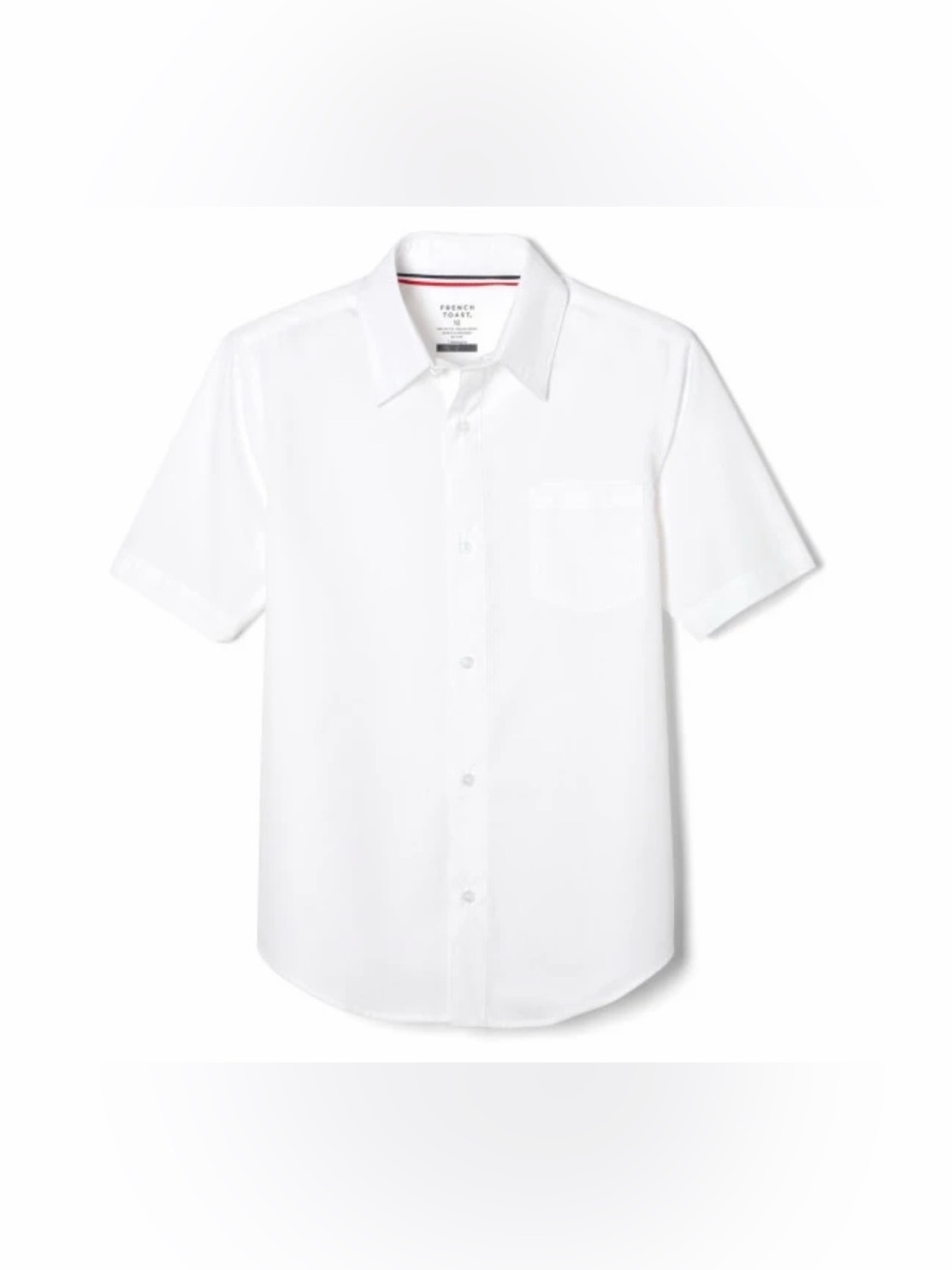 French Toast White Short-Sleeve Button-Down School Shirt Size 7